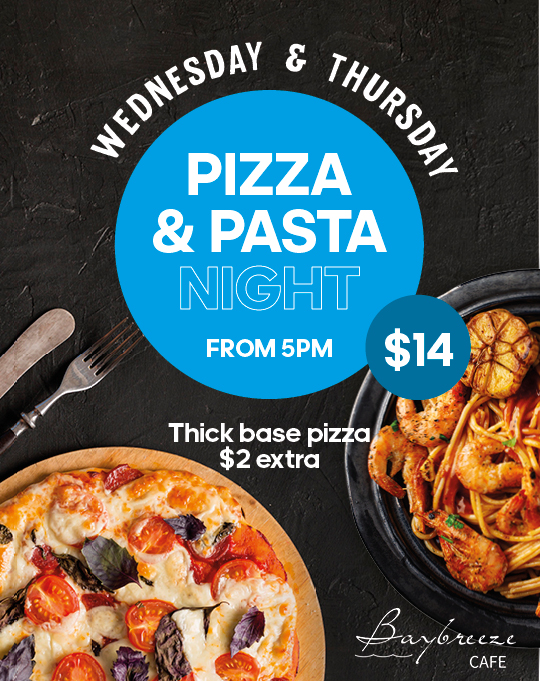 14 Pizza Pasta Night Bay Breeze Cafe